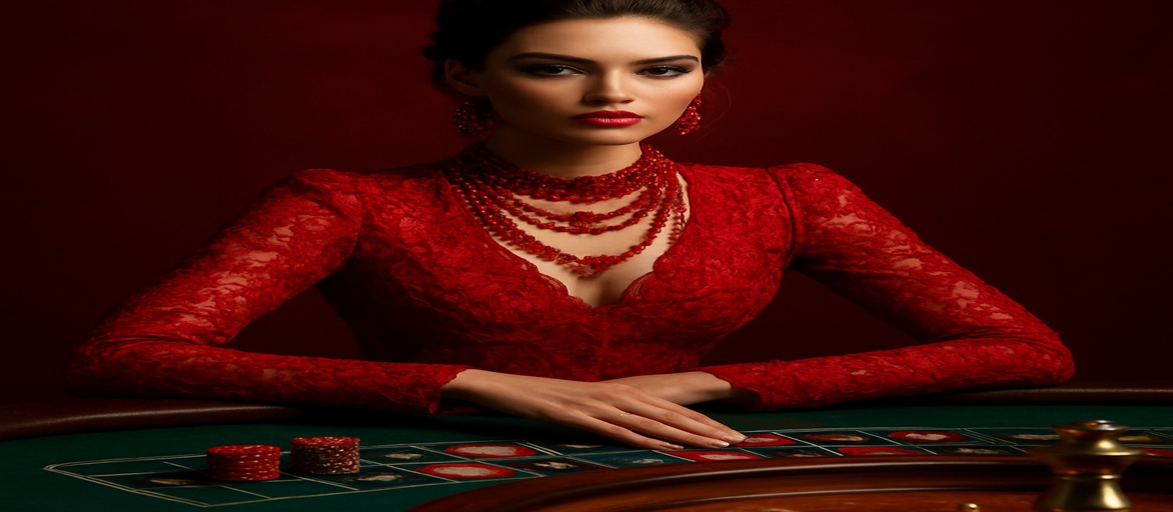 একটি গেমিং প্ল্যাটফর্মে একটি সুন্দরী নারী লাল পোশাকে ace67-এ দ্রুত ও নিরাপদ লগইন করার প্রস্তাব দেন